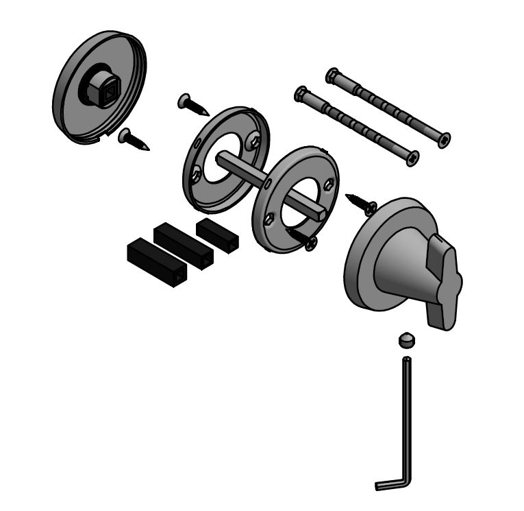 Toiletgarnituur CONE OHWC54 mat rvs - Afbeelding 3