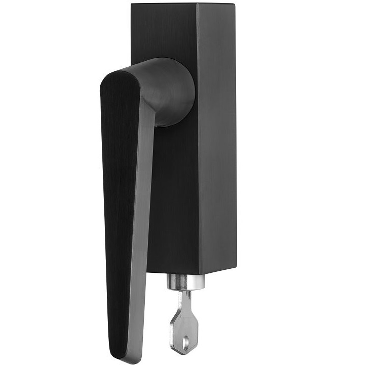 Draaikiepgarnituur CONE OH102DKLOCK PVD mat zwart