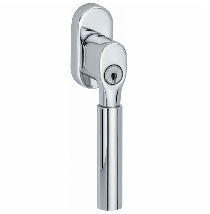 SKG2 Draaikiepgarnituur afsluitbaar Bauhaus/ovaal glans chroom