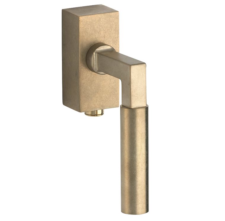 SKG2 Draaikiepgarnituur afsluitbaar Bauhaus messing antiek