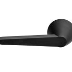 Enkele deurklink links CONE OH100 op rozet PVD mat zwart