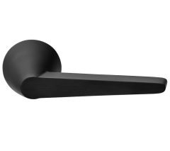 Enkele deurklink rechts CONE OH100 op rozet PVD mat zwart