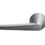 Enkele deurklink links CONE OH100 op rozet mat rvs