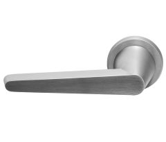 Enkele deurklink links CONE OH101 op rozet mat rvs