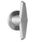 Voordeurknop vast CONE OH200V mat rvs