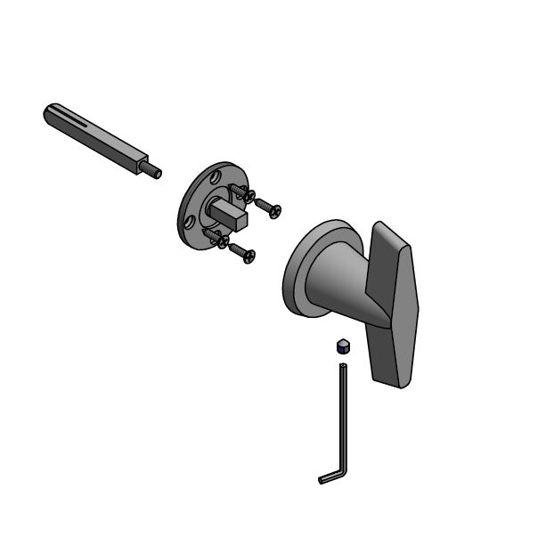 Voordeurknop vast CONE OH200V mat rvs - Afbeelding 3