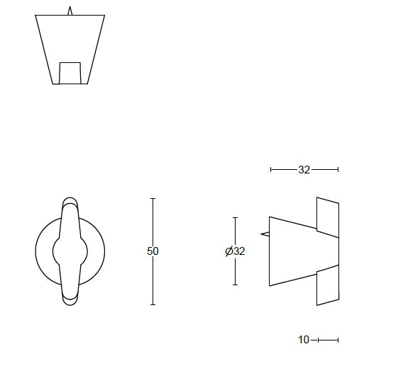 Meubelknop CONE OH32M PVD mat zwart - Afbeelding 2