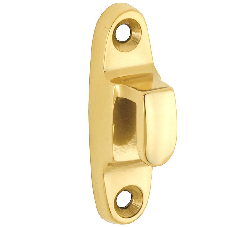 Sluithaak tbv raamboom ovaal messing gelakt