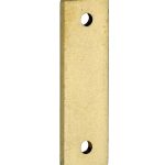 Vulplaat tbv raamsluiting 3 mm rechthoekig messing antiek