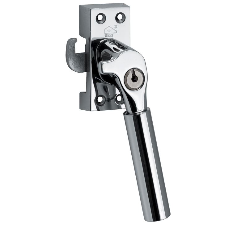 SKG Raamsluiting Met Sluitplaat Rechts Bauhaus glans chroom