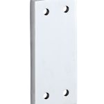 Vulplaat tbv SKG raamsluiting 3 mm glans chroom