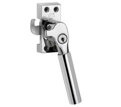 SKG Raamsluiting Met Sluitplaat Rechts Bauhaus glans nikkel