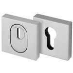 SKG3 Quattro veiligheidsrozet vierkant met kerntrekbeveiliging rvs mat