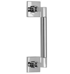 Deurgreep Bauhaus vierkant rozet 600 mm glans nikkel