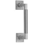 Deurgreep Bauhaus vierkant rozet 182 mm mat nikkel ongelakt