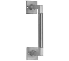 Deurgreep Bauhaus vierkant rozet 182 mm mat nikkel ongelakt