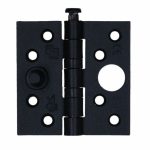 S2 veiligheids nylonlagerscharnier rechte hoeken 76x76 zwart SKG2