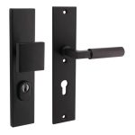 SKG3 PC72 knop/kruk op schild Bauhaus Rechts + kerntrekbeveiliging mat zwart