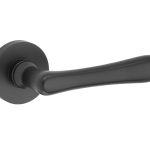 Deurklink op geveerd rozet Linea/Vivo mat zwart