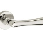 Deurklink op geveerd rozet Linea/Vivo glans nikkel