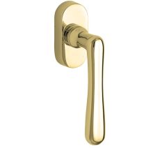 Draaikiepgarnituur Linea/Elegant messing ongelakt