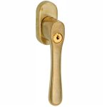 SKG2 Draaikiepgarnituur afsluitbaar Linea/ovaal messing antiek