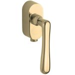 SKG2 Draaikiepgarnituur afsluitbaar Linea/Elegant messing ongelakt