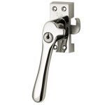 SKG Raamsluiting Met Sluitplaat Links Linea glans nikkel