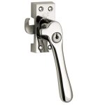 SKG Raamsluiting Met Sluitplaat Rechts Linea glans nikkel