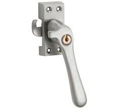 SKG Raamsluiting Met Sluitplaat Rechts Linea mat nikkel ongelakt