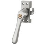 SKG Raamsluiting Met Sluitplaat Links Linea mat nikkel ongelakt