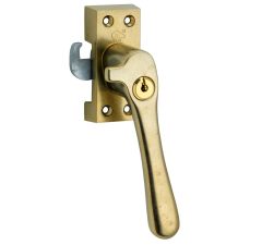 SKG Raamsluiting Met Sluitplaat Rechts Linea messing antiek