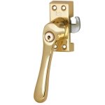 SKG Raamsluiting Met Sluitplaat Links Linea messing gelakt