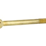 1 Bout M6x80 mm messing gelakt