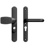 AXA Oval Plus Smal veiligheidsbeslag PC55 SKG3 met kerntrekbeveiliging Wing-greep/kruk zwart