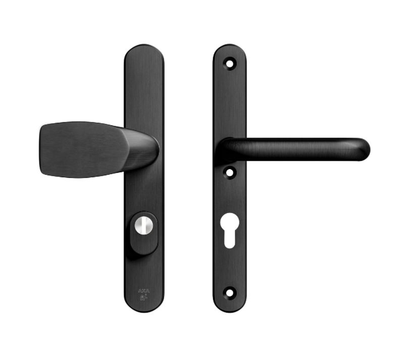 AXA Oval Plus Smal veiligheidsbeslag PC72 SKG3 met kerntrekbeveiliging Wing-greep/kruk zwart