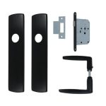 AXA set binnendeurbeslag blind + loopslot zwart