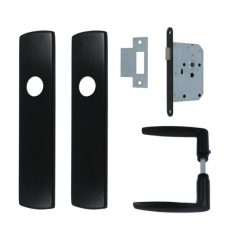 AXA set binnendeurbeslag blind + loopslot zwart