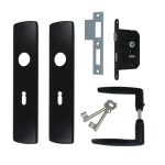 AXA set binnendeurbeslag SL56 + dag-nachtslot klavier zwart