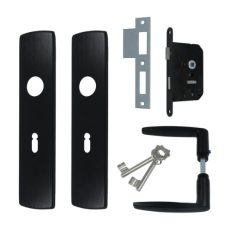 AXA set binnendeurbeslag SL56 + dag-nachtslot klavier zwart