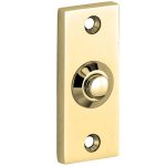 Beldrukker Elegant messing ongelakt