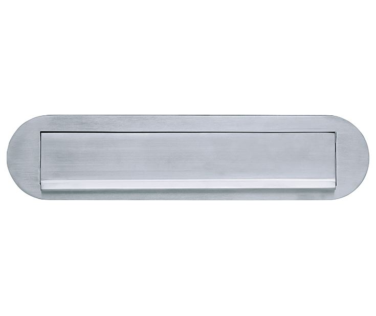 Briefplaat ovaal Mi Satori mat chroom