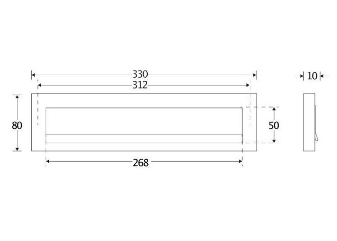 Briefplaat rechthoekig Mi Satori mat zwart - Afbeelding 2