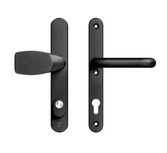 AXA Oval Plus Smal veiligheidsbeslag PC92 SKG3 met kerntrekbeveiliging Wing-greep/kruk zwart