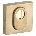 SKG3 cilinderrozet buiten + kerntrekbeveiliging Bauhaus messing antiek