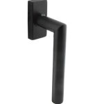 Intersteel raamkruk Jura op rechthoekig rozet zwart
