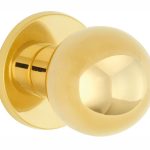 Voordeurknop Kogel 60mm messing ongelakt