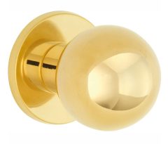 Voordeurknop Kogel 60mm messing ongelakt