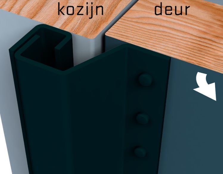 SecuStrip Anti-Inbraakstrip Plus Buitendraaiend 2300 mm Achterdeur Terugligging 0-6 mm zwart - Afbeelding 2