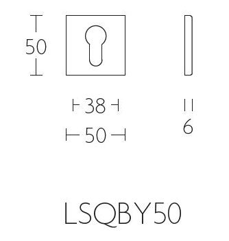 Cilinderplaatje BOBBY LSQBY50 brons - Afbeelding 2